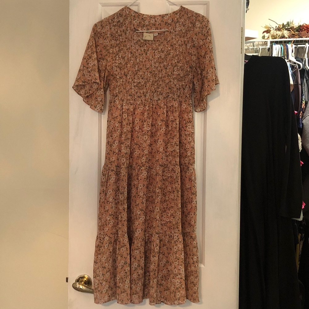 Love Olive Co Floral Smocked Dress
